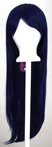 32'' Long Straight Long Bangs Midnight Blue Cosplay Wig NEW - Picture 1 of 1