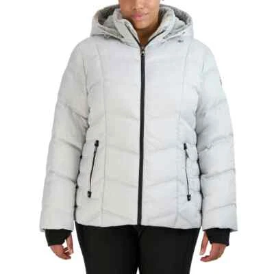 Chaqueta acolchada recortada de piel sintética para mujer NWoT Nautica talla S $165 6C014 Foto 1 de 3