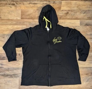 HARLEY DAVIDSON ZIP UP HOODIE BLACK GREEN SIZE 1X BARNETT EL PASO TEXAS WOMEN'S - Picture 1 of 6