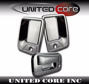 Ford F250 F350 Super Duty Chrome Door Handle Cover Chrome Tailgate Cover 08-16 - Imagen 1 de 1