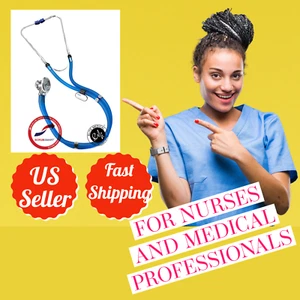 Quality Medical Dual Head Sprague Rappaport Nurse Stethoscope - Clear Blue - Picture 1 of 4