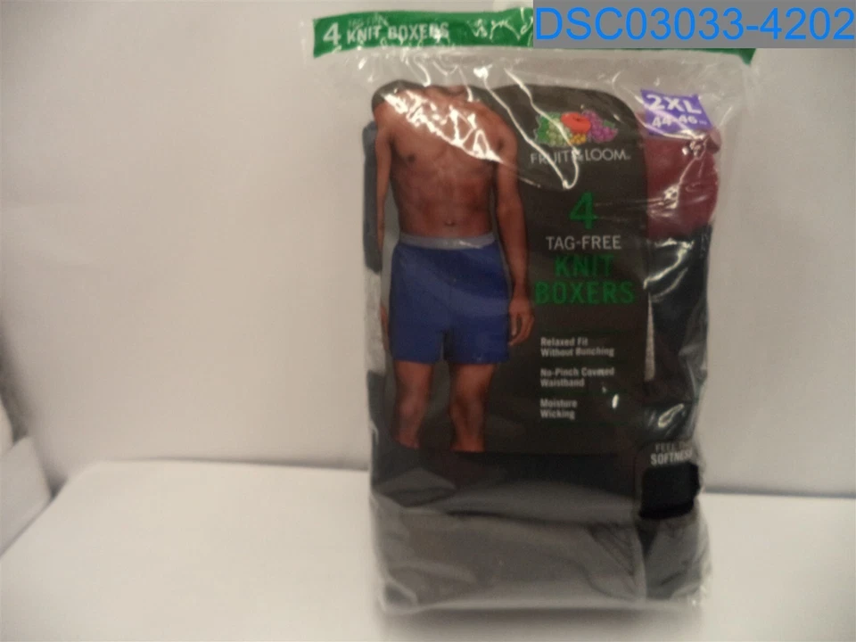 Fruit of The Loom Men's Knit Boxer Shorts 4pk - 2xl