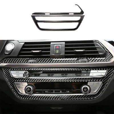 Panel de interruptor de CD consola de fibra de carbono real para BMW X3 G01 G08 X4 G02 2018-24 Foto 1 de 4