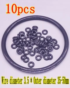 10pcs Oil Resistant O-Ring Sealing Ring 35mm-50mm Nitrile Butadiene Rubber 3.5mm - Picture 1 of 3