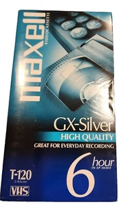 *NEW* *SEALED* Set of 2 Maxell 120 Minute Gx Silver Video Tapes - Picture 1 of 5
