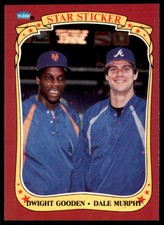 1986 Fleer Star Stickers Dwight Gooden/Dale Murphy Baseball Cards #132