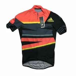 Adidas Adistar Cycling Ciclismo Form Fitting Jersey FJ6573 Solar Red Men's SZ XL - Picture 1 of 12