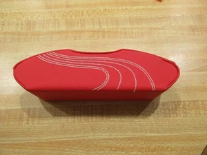Puma Red Faux Leather w/White Stitching Magnetic Eyeglass Case * Beautiful! * - Picture 1 of 11