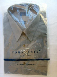 VTG...J.C. PENNEY..TOWNCRAFT..COT/POL..GRAY..DRESS..SHIRT..sz XL 17 34/35..NEW - Picture 1 of 5
