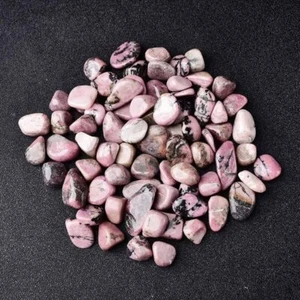 300stk Rhodonit Trommelstein Chip 6mm ~ 12mm Edelsteine Schmuck Deko G774 - Bild 1 von 2