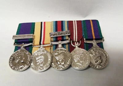 GSM NI Op Telic OSM Afghanistan Diamond Jubilee ACSM Miniature Medals Mounted