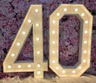 TO HIRE - 4ft Light Up 40 Numbers for 40th birthday party in Leeds & Yorkshire