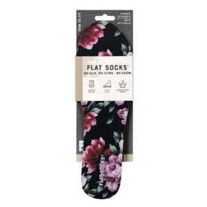 NEW FLAT SOCKS PINK PEONY WOMEN'S UP TO SIZE 11 MEN'S SIZE 10 WASHABLE NIP NWT - Picture 1 of 4