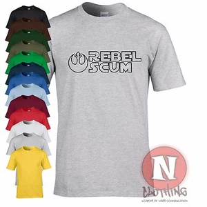 Rebel Scum T-shirt Sci fi geek Star Wars join the rebellion Han Solo Luke Leia - Picture 1 of 14