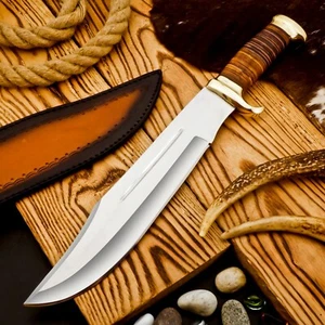 Cuchillo de caza masivo de acero D2 de 16" cocodrilo Dundee cuchillo Bowie de hoja fija - - Imagen 1 de 11