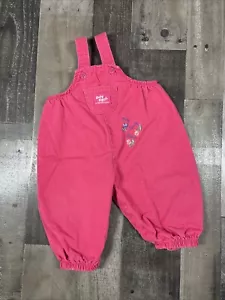 Vintage Baby B'gosh Osh Kosh pink bubble overalls Pretty Spring Flowers 12m USA - Picture 1 of 9