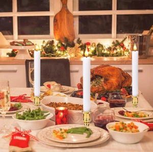 Candle 9" Battery Operated LED On/Off Timer GLAM/HOLIDAY Decor/Removable Base - Picture 1 of 17