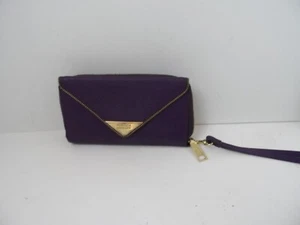 Rebecca Minkoff Purple Crossgrain Medium iPhone Wristlet Wallet 7" x 4" - Picture 1 of 9