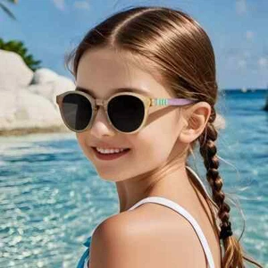 Round Polarized Kids Sunglasses UV400 for Boys Girls Baby Student Party Eyewear - Picture 1 of 10