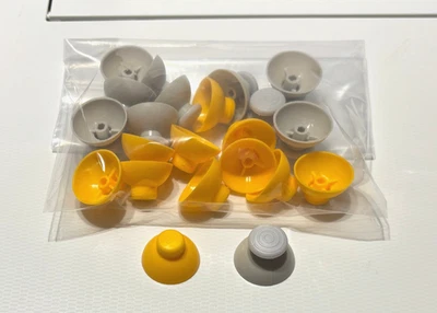 Thumb Sticks for Original Nintendo Gamecube Controller x 20 -10 Grey + 10 Yellow - image 1 of 2