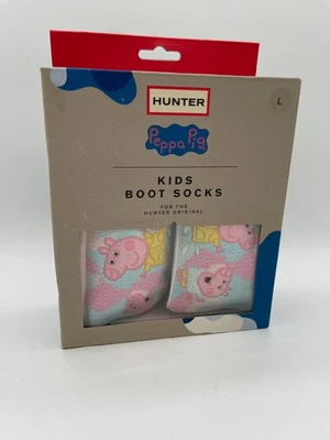 New Hunter Peppa Pig Rose Metal Kids Large Boot Socks - Image 1 of 4