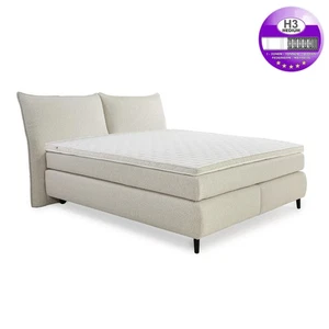 BOXSPRINGBETT 180x200 H3 Federkernmatratzen Bonell Topper Flachgewebe Beige Grau - Bild 1 von 10