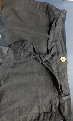 Falda Evans de lino negra para mujer 20 Foto 1 de 3