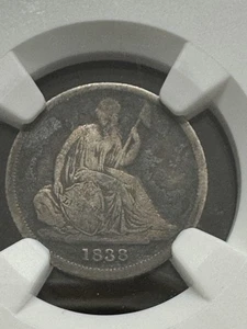 1838-O Seated Dime, Much better date, NGC VF Details, Free shipping - Picture 1 of 3