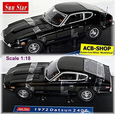 Datsun 240Z Coupe 1972 Nero Black 1:18 Sun Star 3502 - Immagine 1 di 4