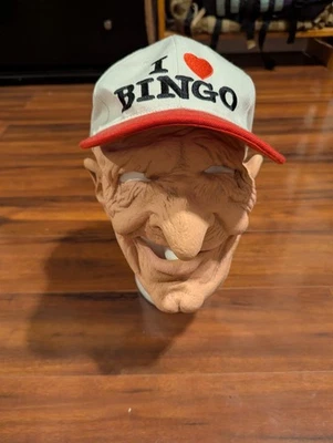 Old Man I Love Bingo Baseball Cap Zagone Studios Halloween Latex Mask Cosplay - Image 1 of 4