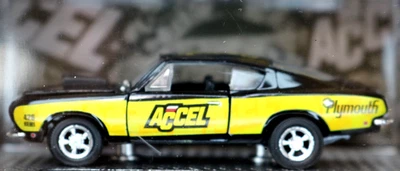 Same Day  Shipping 1968 Plymouth Barracuda Hemi Super Stock Yellow/Black w/Case - Image 1 of 4