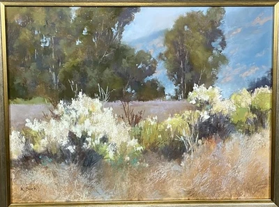 The Bluff's Bouquet by Kris Buck, 2022, Pastel on canvas, Signed - Image 1 of 4