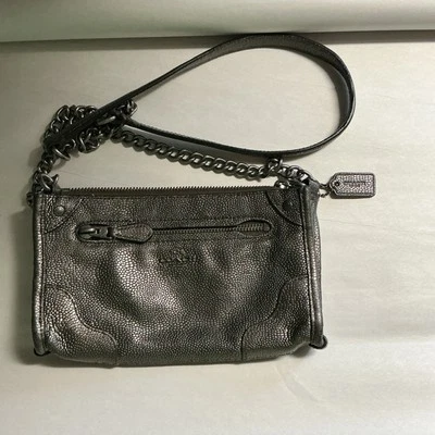 Coach Mickie Crossbody Gunmetal Gray Purse A177 - Image 1 of 4