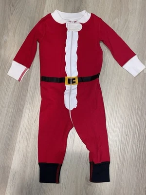 Bebé Niño Hanna Andersson Rojo Papá Noel Dormir Mameluco Pijama 60 6-9 Meses Navidad Foto 1 de 3