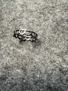 ❤️James Avery Sterling Silver Eternal Hearts Band Ring Retired Stackable Sz 6.25 - Picture 1 of 3