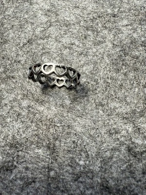 ❤️James Avery Sterling Silver Eternal Hearts Band Ring Retired Stackable Sz 6.25 - Image 1 of 3
