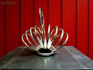 ART DECO Style Silver Plated Napkin Holder - Picture 1 of 4