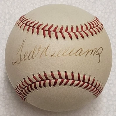 TED WILLIAMS Signed Bobby Brown Baseball Boston Red Sox HOF OALB Beckett BAS LOA - Image 1 of 4
