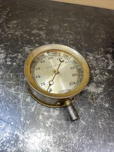 Antiguo medidor de prueba de latón Steampunk decoración de presión federal vintage Ratrod - Imagen 1 de 12