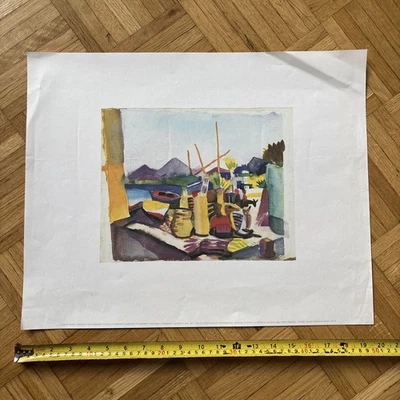 AUGUST MACKE Landscape At Hammamet 1914 法国偏移版画 1988 年 / VR 19 — 第 1/4 张图片