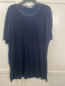 Cotton Citizen XXL Short Sleeve Crewneck Shirt Navy Blue Casual Soft Lightweight - Picture 1 of 15