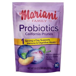 Mariani Probiotic Prunes, 30 oz - Resealable Bag, Dried Pitted Plums with Gan.. - Picture 1 of 8