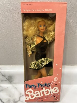 Кукла Barbie Party Pretty Fashion винтаж 1990 Mattel No5955 никогда не доставалась из коробки Target эксклюзивный выпуск - Изображение 1 из 4