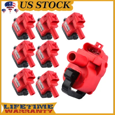 Pacote com 8 bobinas de ignição para 2001-2002 GMC Sierra 2500 HD Sierra 3500 8.1L UF192 - Imagem 1 de 4