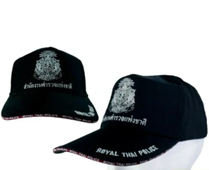 1 X Collectible Thai Royal Police Cap Souvenirs Thailand Black Hat Gift NEW - Picture 1 of 7