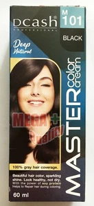 DCASH Permanent Hair dye color cream NATURAL # M101 Black - Picture 1 of 3