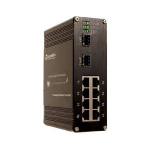 8 Ports 100/1000 BASE-T 2 Ports 1000 BASE-X SFP Unmanaged Ind PoE Switch 48 VDC - Bild 1 von 5