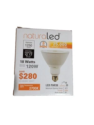 NATURALED 5879 LHO18PAR38/125L/FL/27K 18W LED PAR38 - Image 1 of 4