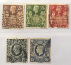 Great Britain K G VI and Royal Stamps Set Sc.249-251A,Used,1939-1942