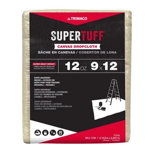 Trimaco 51201 12 oz. Cotton SuperTuff Heavy Duty Canvas Drop Cloth 12 x 9 ft. - Picture 1 of 1